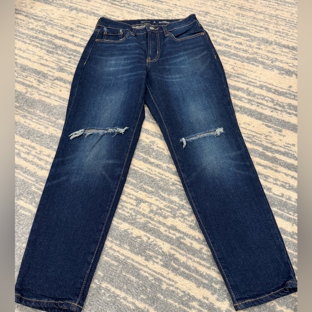 Old Navy OG Straight Distressed Blue Jeans for Women